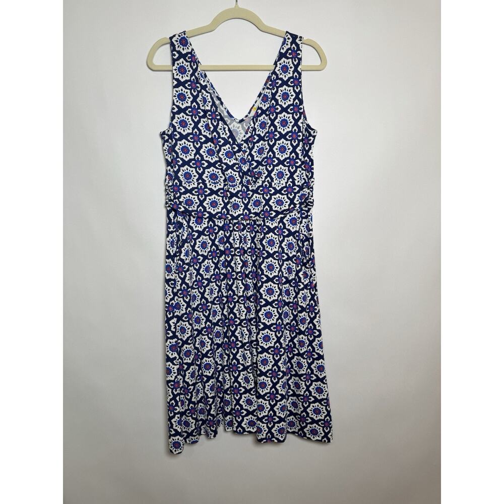 Boden Navy and White Floral Midi Dress - Picture 2 of 7